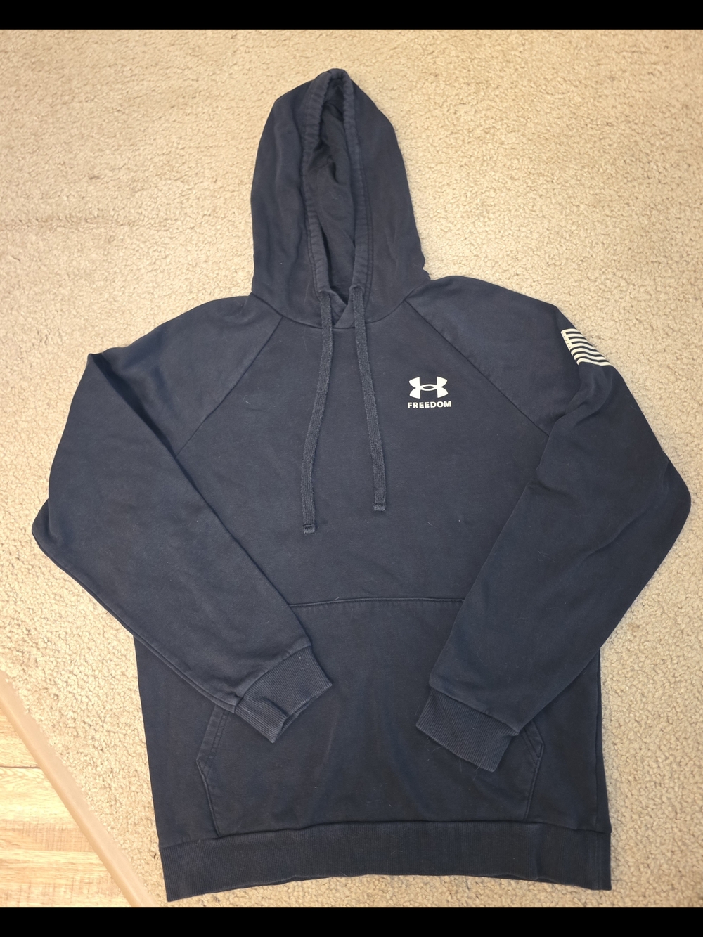 Under Armour Freedom Logo Pullover Hoodie Black Flag
